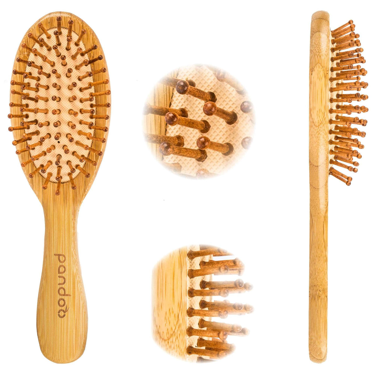 Bambus Haarbürste mit Naturborsten – Heimathafen Shop