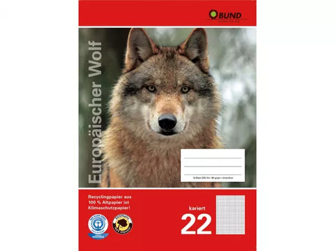 BUND Schulheft DIN A4 (Lineatur 22) kariert