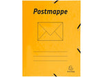 Exacompta Postmappe aus Recyclingkarton, mit 3 Klappen und Gummizug