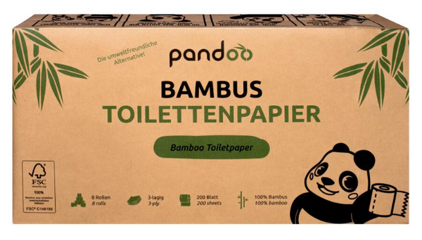 8 Rollen Bambus Toilettenpapier 200 Batt