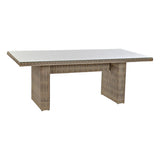 Tisch-Set mit 6 Stühlen -  Stahl, Rattan (7-teilig)