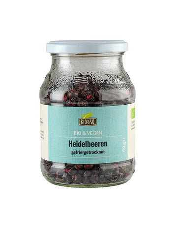 Gefriergetrocknete Heidelbeeren im Pfandglas 60g