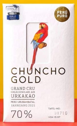 Chuncho Gold Grand Cru 70% (70g), Jahrgang 2021, Bio-Edelschokolade