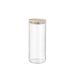 4x Glaszylinder mit Holzdeckel - verschiedene Größen zur Auswahl