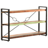Bücherregal 3 Fächer 140x30x80 cm Altholz Massiv