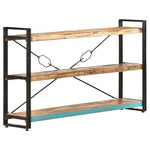 Bücherregal 3 Fächer 140x30x80 cm Altholz Massiv