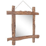Holzspiegel Natur 70x70 cm Altholz Massiv