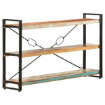 Bücherregal 3 Fächer 140x30x80 cm Altholz Massiv