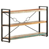 Bücherregal 3 Fächer 140x30x80 cm Altholz Massiv