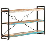 Bücherregal 3 Fächer 140x30x80 cm Altholz Massiv