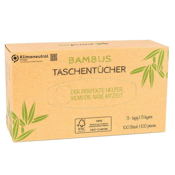 Bambus Taschentücher 3-lagig 100 Stk – Heimathafen Shop