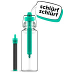Heimathafen soulfilter starter kit inkl. Trinkflasche soulbottle steel light 0,75l & soulbrush zur Reinigung